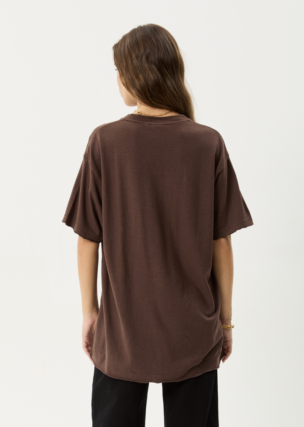 AFENDS Womens Slay - Oversized Tee - Coffee