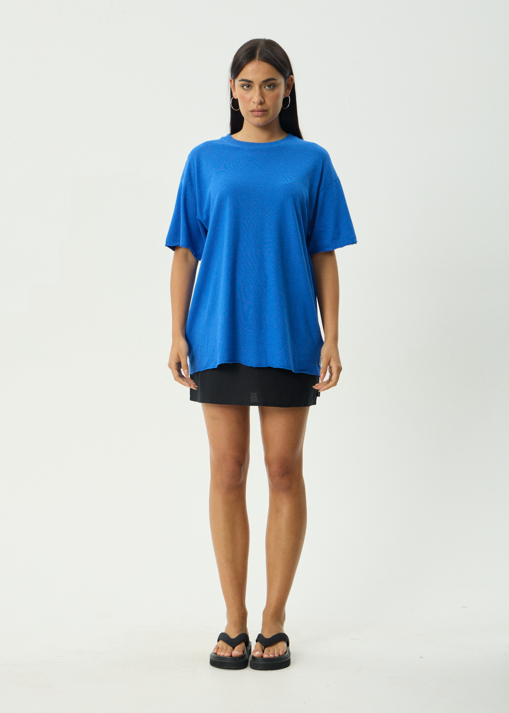 AFENDS Womens Slay - Oversized Tee - Marina