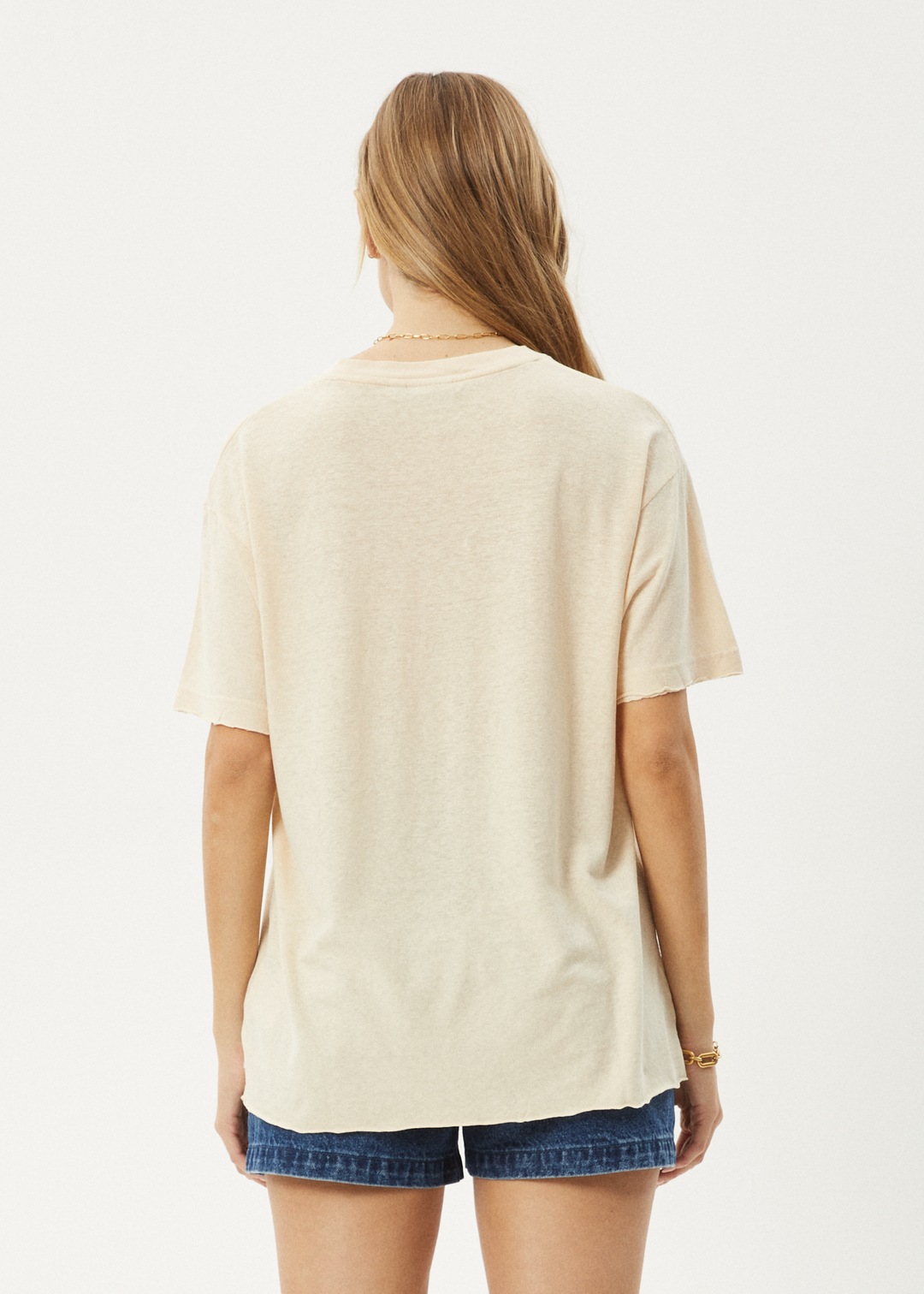 AFENDS Womens Slay - Oversized Tee - Sand 