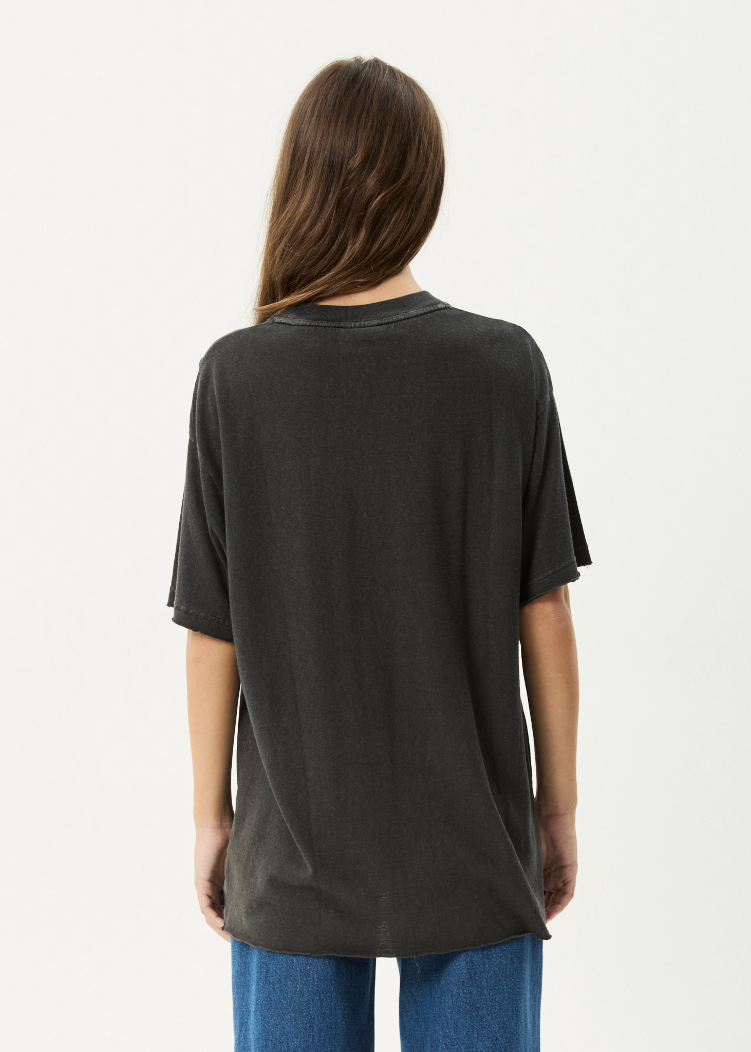 AFENDS Womens Slay - Oversized Tee - Stone Black