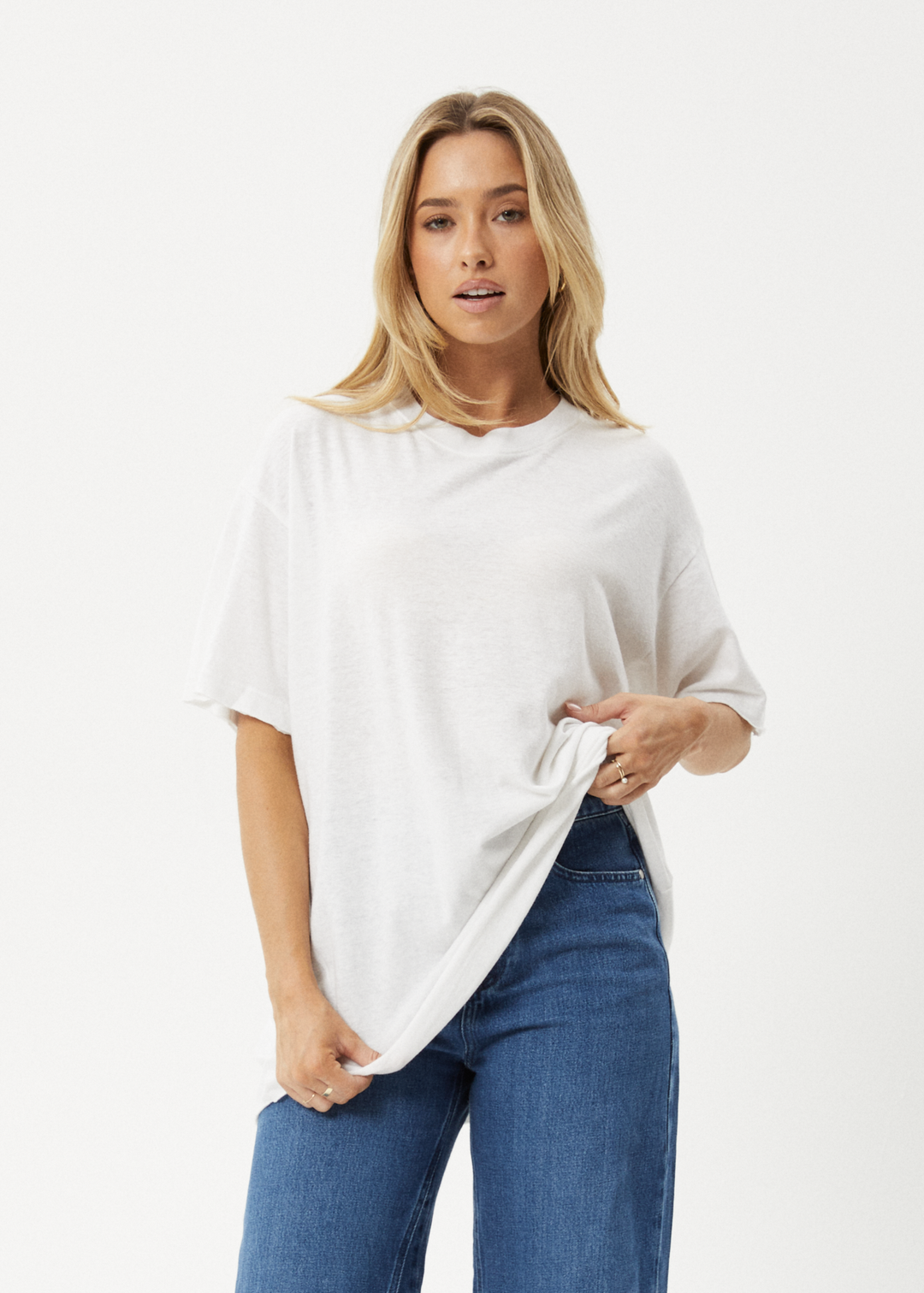 AFENDS Womens Slay - Oversized Tee - White 