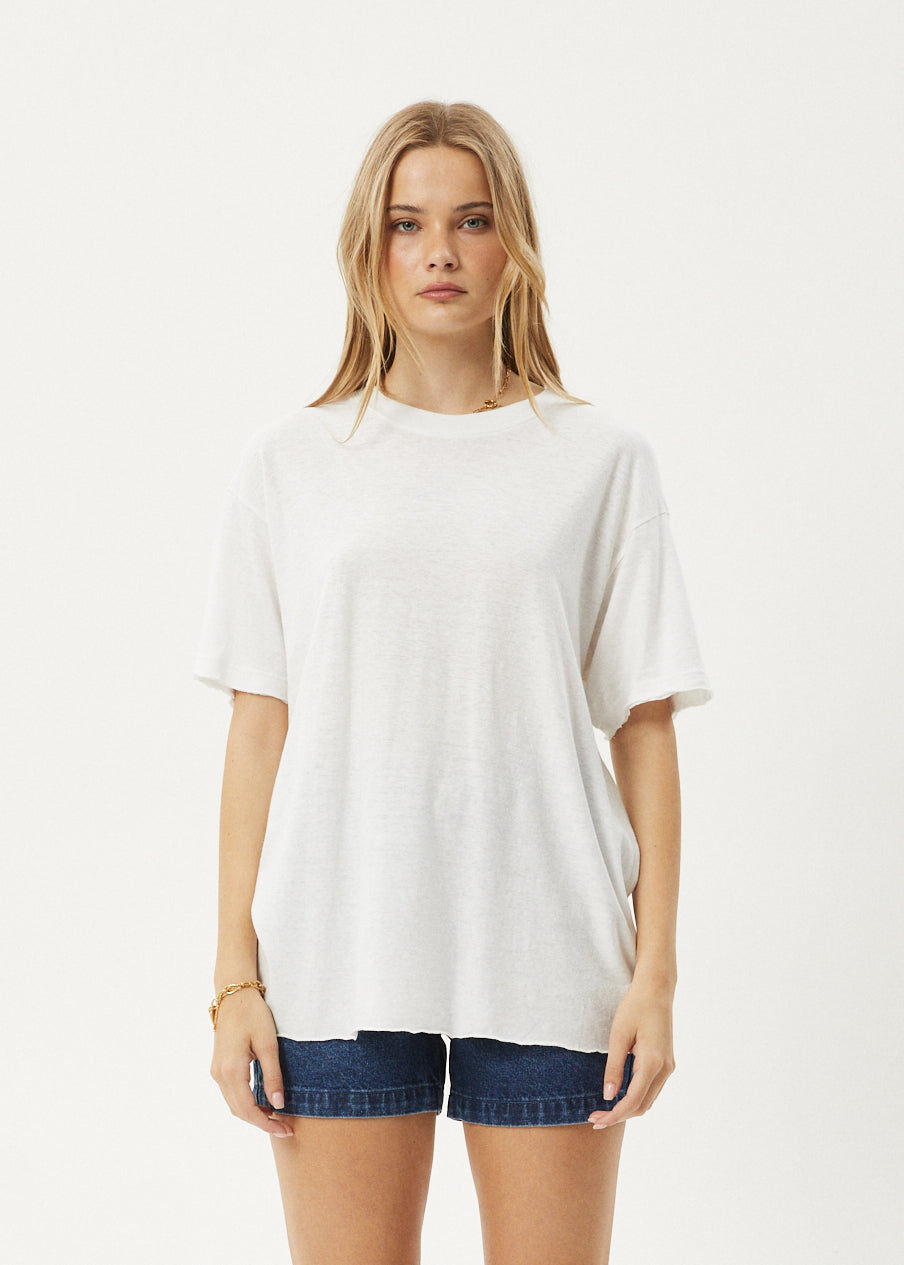 AFENDS Womens Slay - Oversized Tee - White 