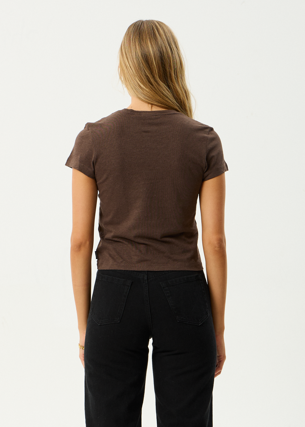 AFENDS Womens Carmen - Baby Tee - Coffee