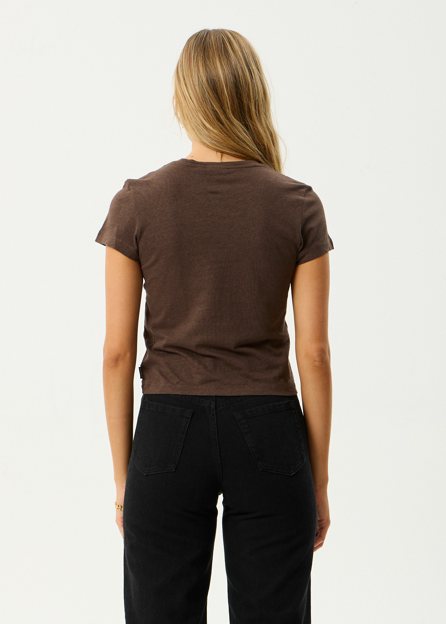 AFENDS Womens Carmen - Baby Tee - Coffee