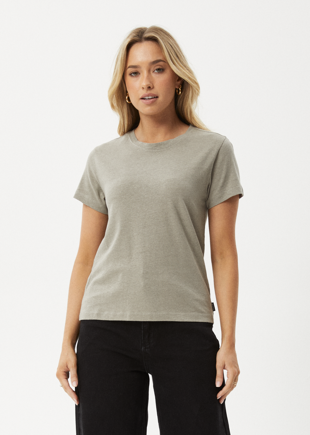 AFENDS Womens Eden - Regular Fit Tee - Olive 