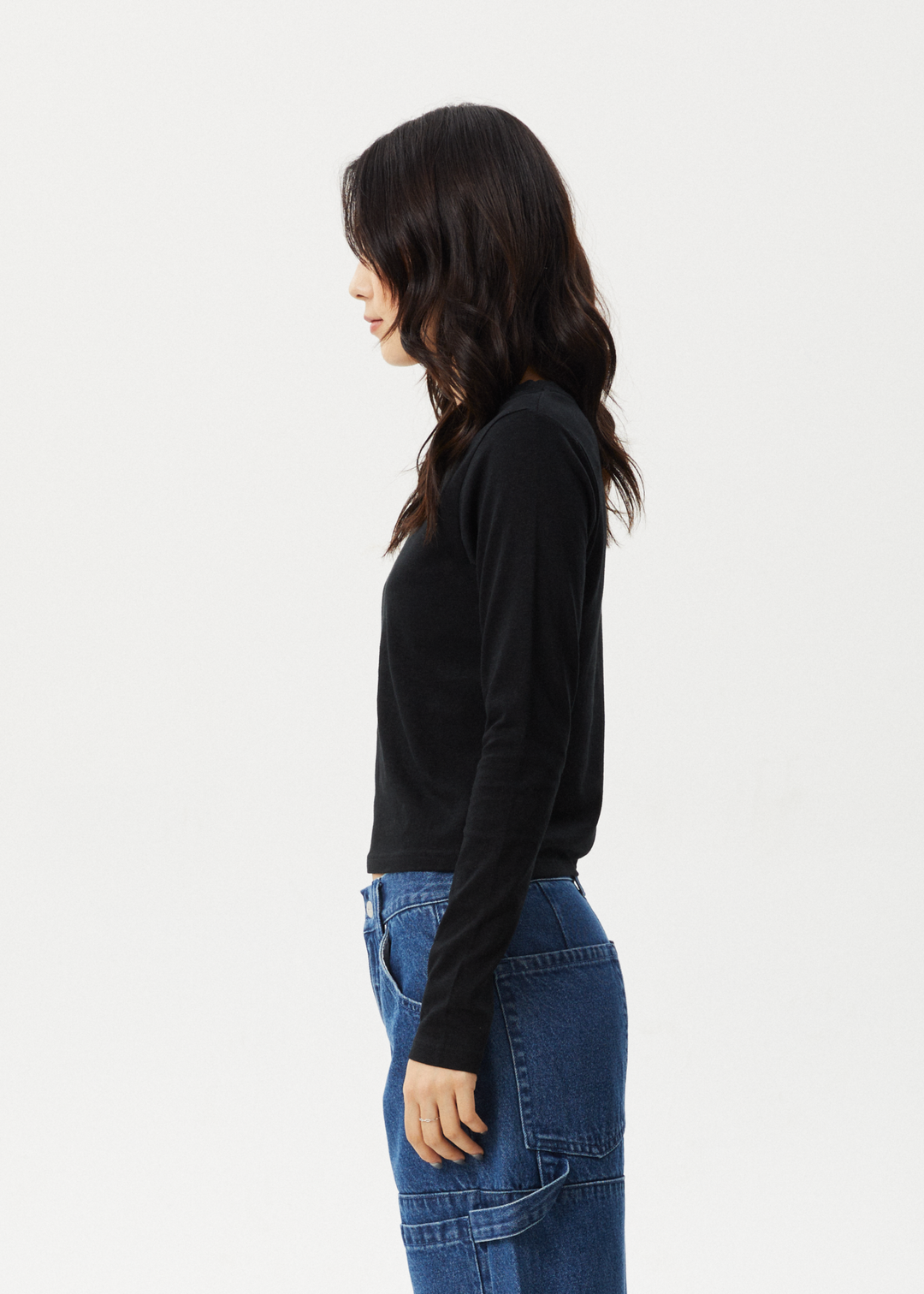 AFENDS Womens Elevate - Long Sleeve Tee - Black 