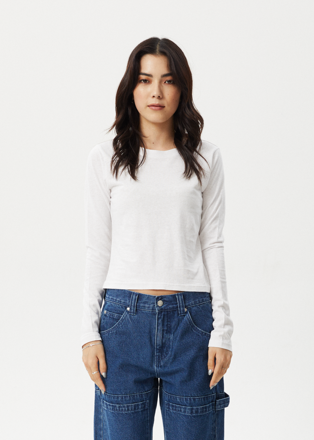 AFENDS Womens Elevate - Long Sleeve Tee - White 