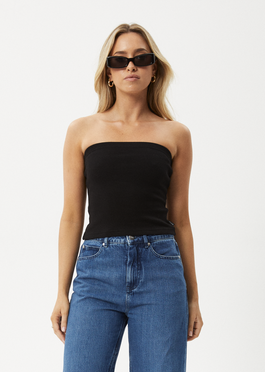 AFENDS Womens Jamie - Rib Tube Top - Black 