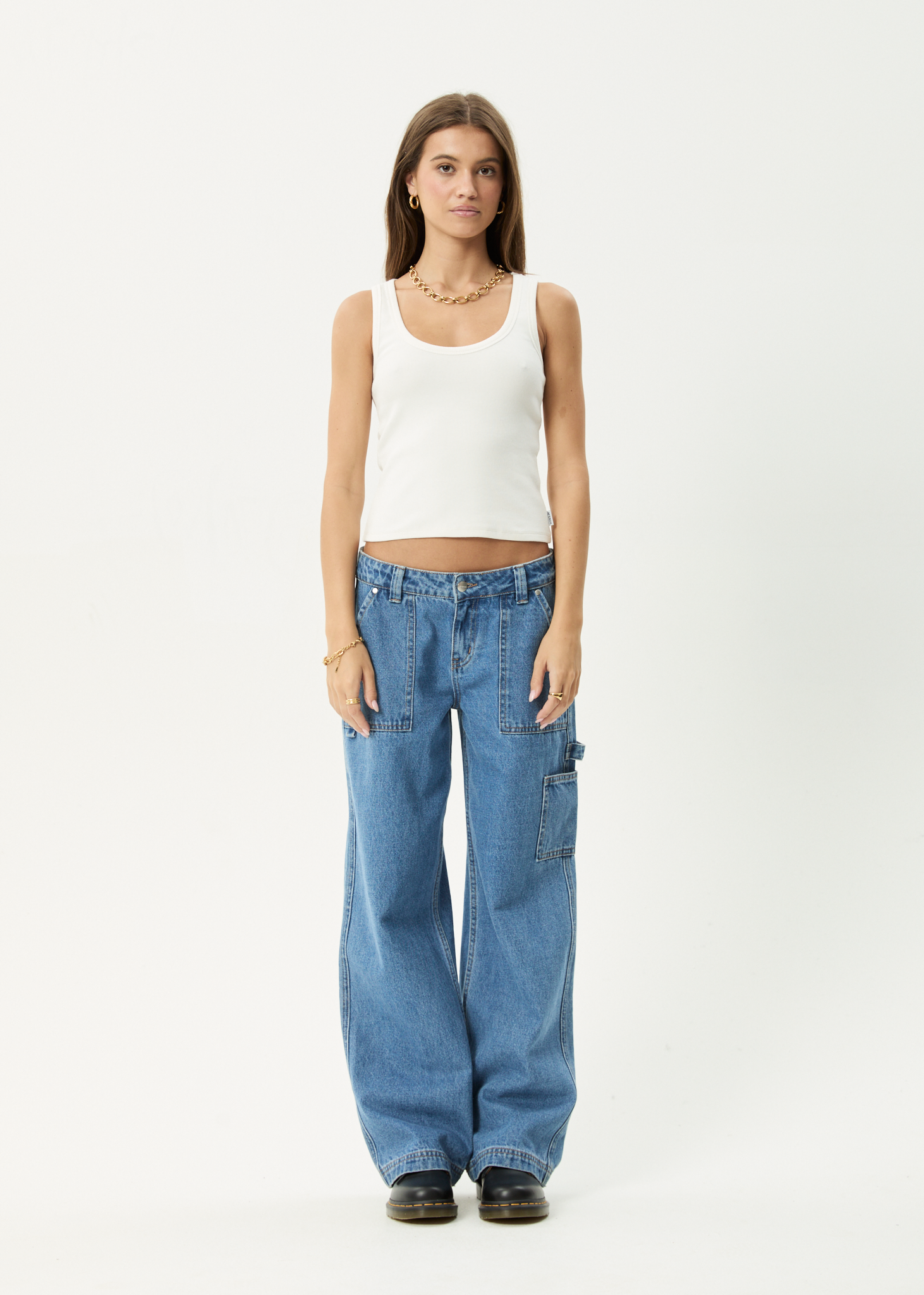 AFENDS Womens Layden - Rib Singlet - White