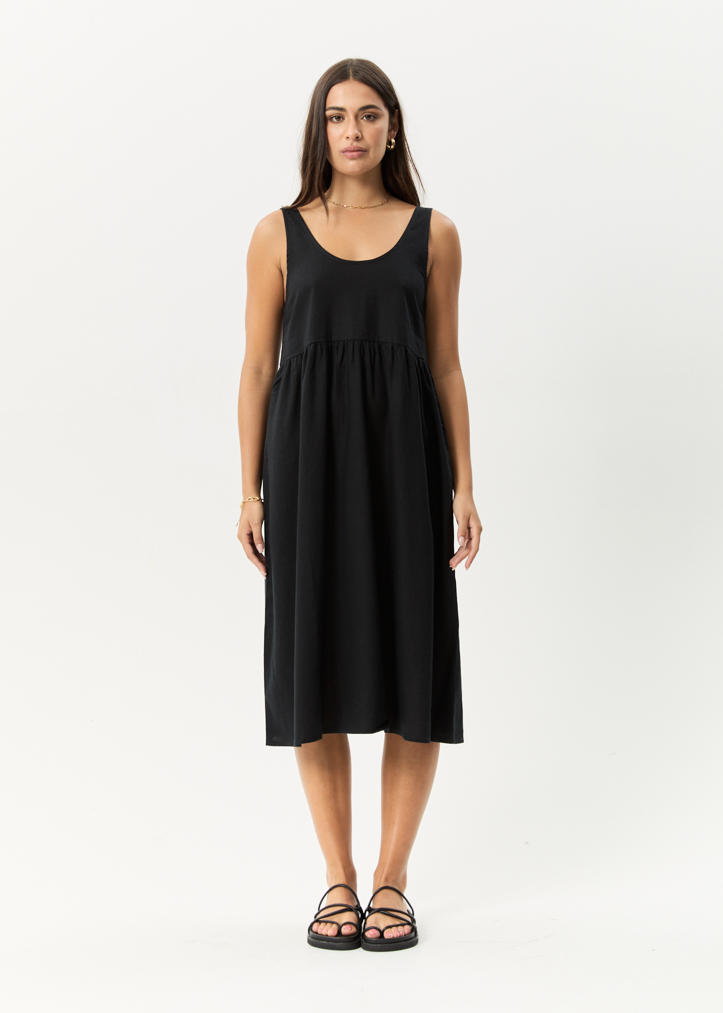 AFENDS Womens Jesse - Midi Dress - Black