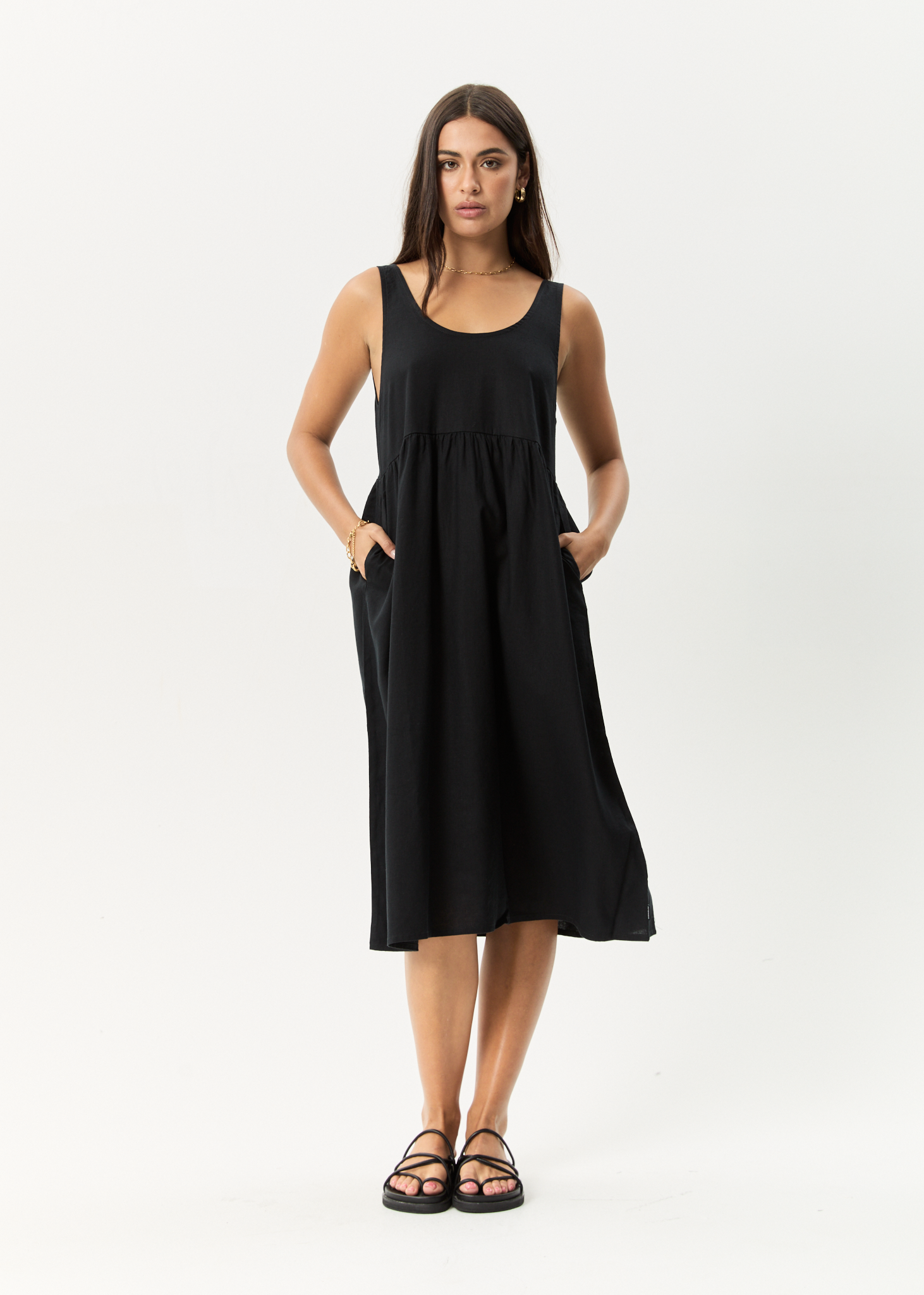 afends black dress AFENDS Womens Astoria - Maxi Dress