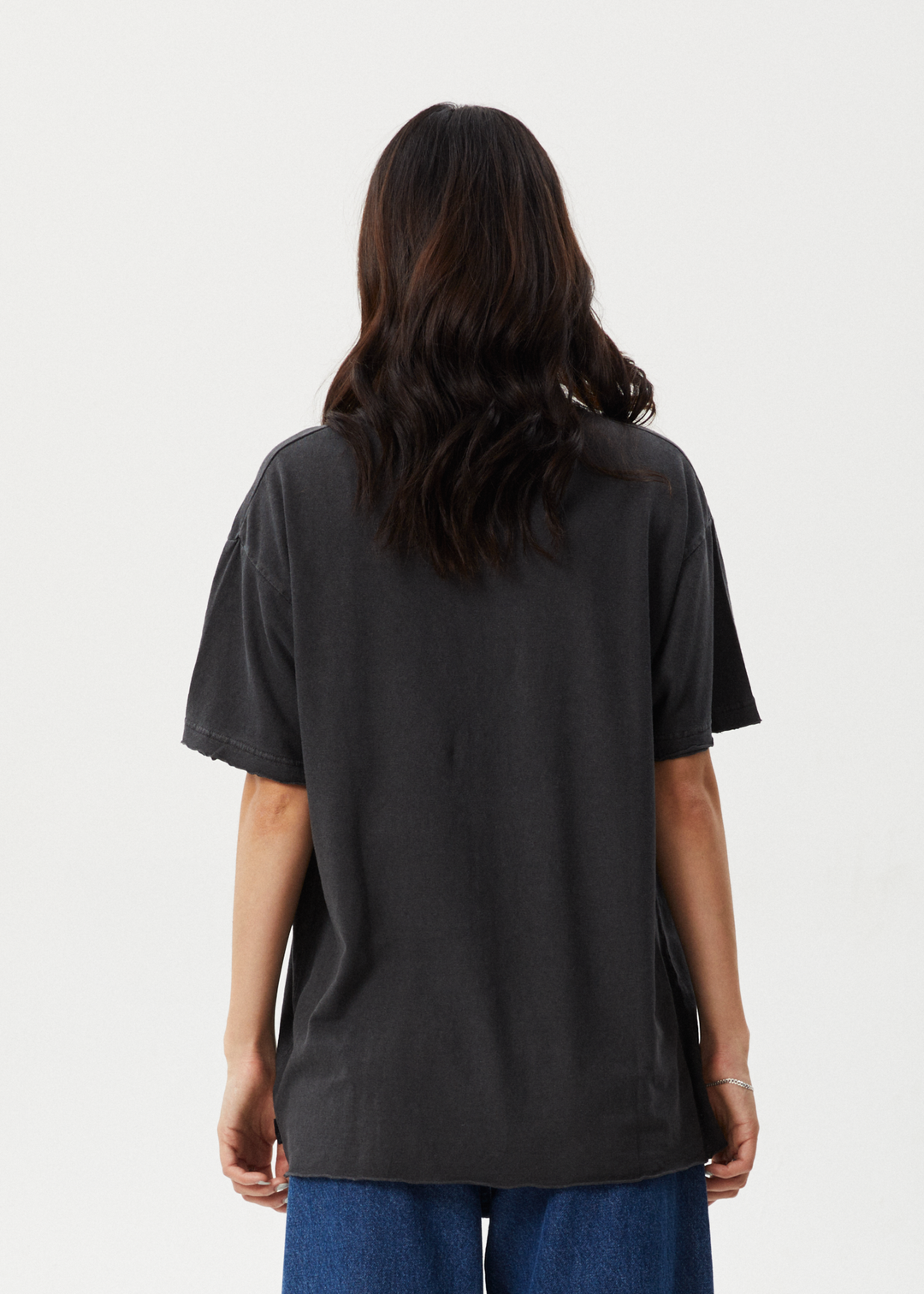 AFENDS Womens Gravity - Oversized Tee - Stone Black 