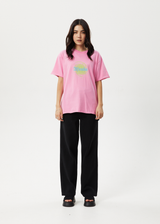 Afends Womens Soleil - Oversized Tee - Pink - Afends womens soleil   oversized tee   pink 