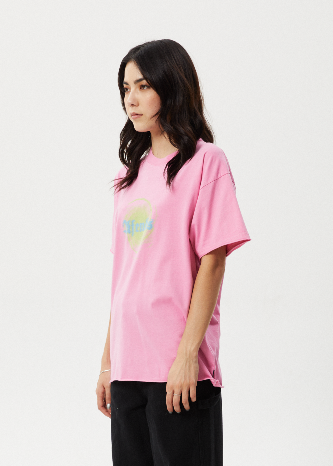 AFENDS Womens Soleil - Oversized Tee - Pink 