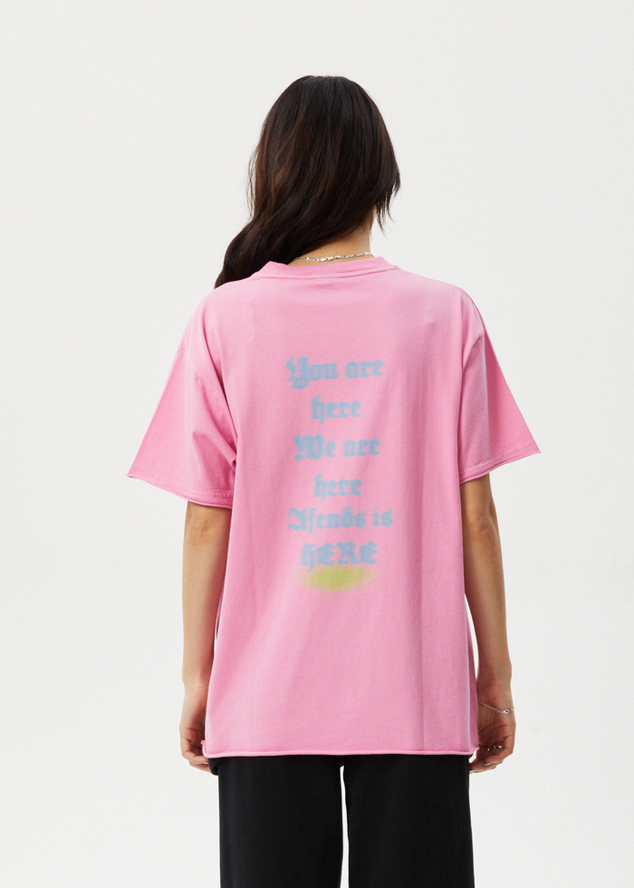 AFENDS Womens Soleil - Oversized Tee - Pink 