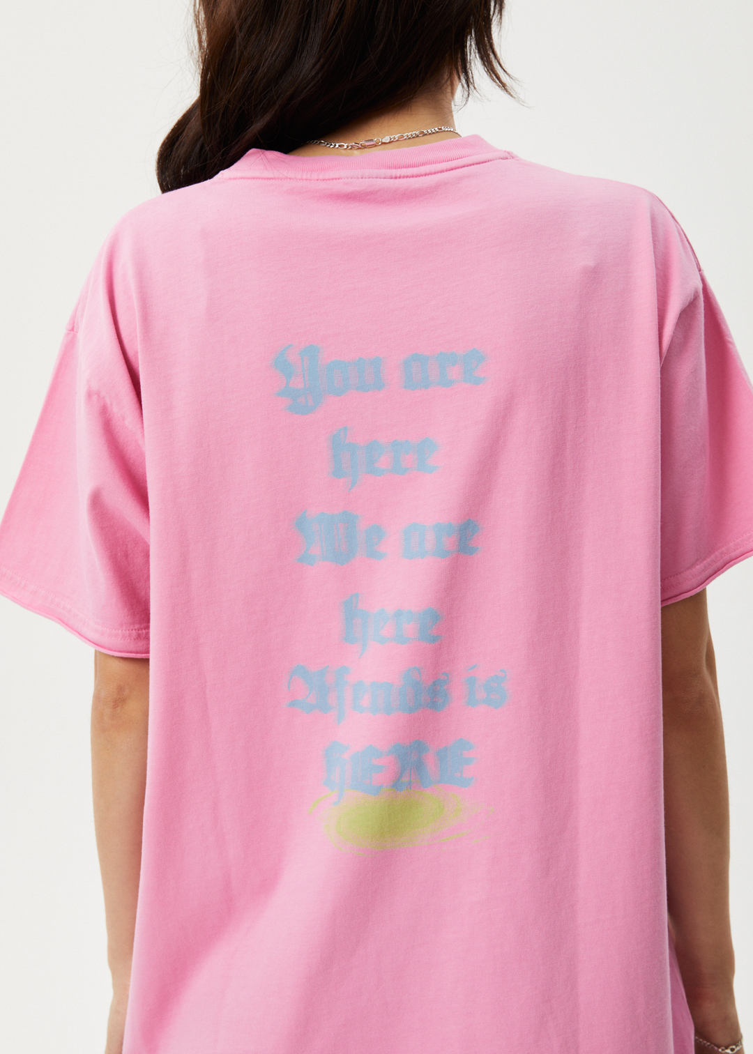 AFENDS Womens Soleil - Oversized Tee - Pink 