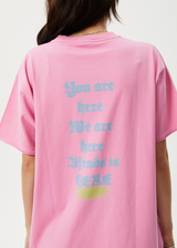 Afends Womens Soleil - Oversized Tee - Pink - Afends womens soleil   oversized tee   pink 