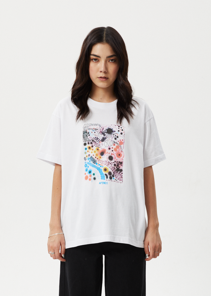 Afends Womens Benedict - Oversized Tee - White 