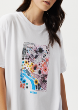 Afends Womens Benedict - Oversized Tee - White - Afends womens benedict   oversized tee   white 