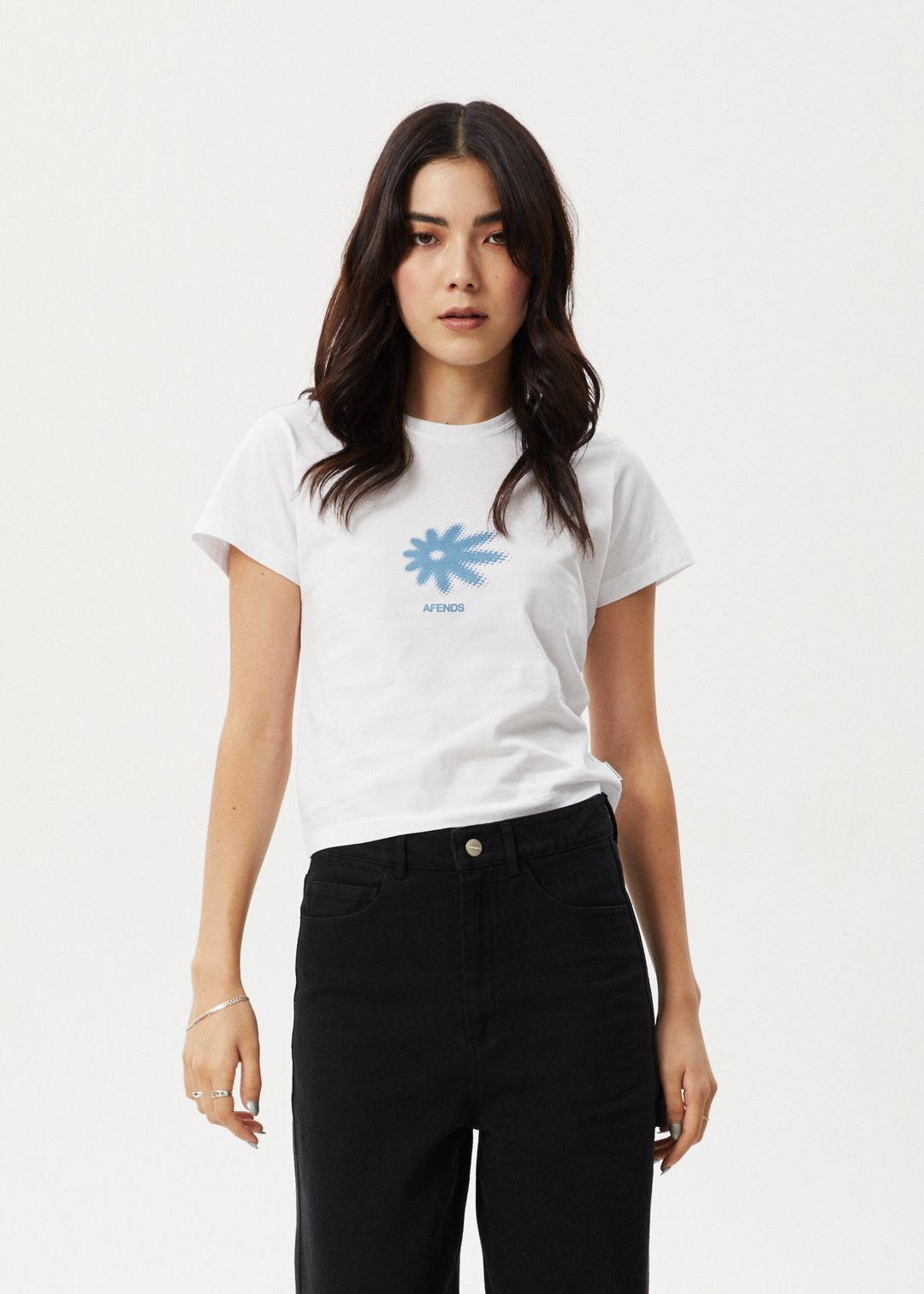 AFENDS Womens Petal - Baby Tee - White 