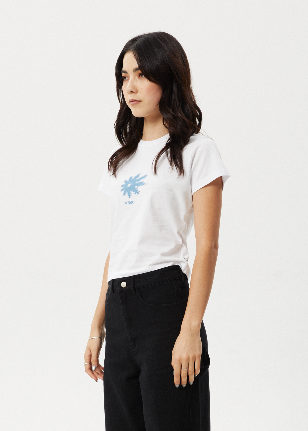 AFENDS Womens Petal - Baby Tee - White 