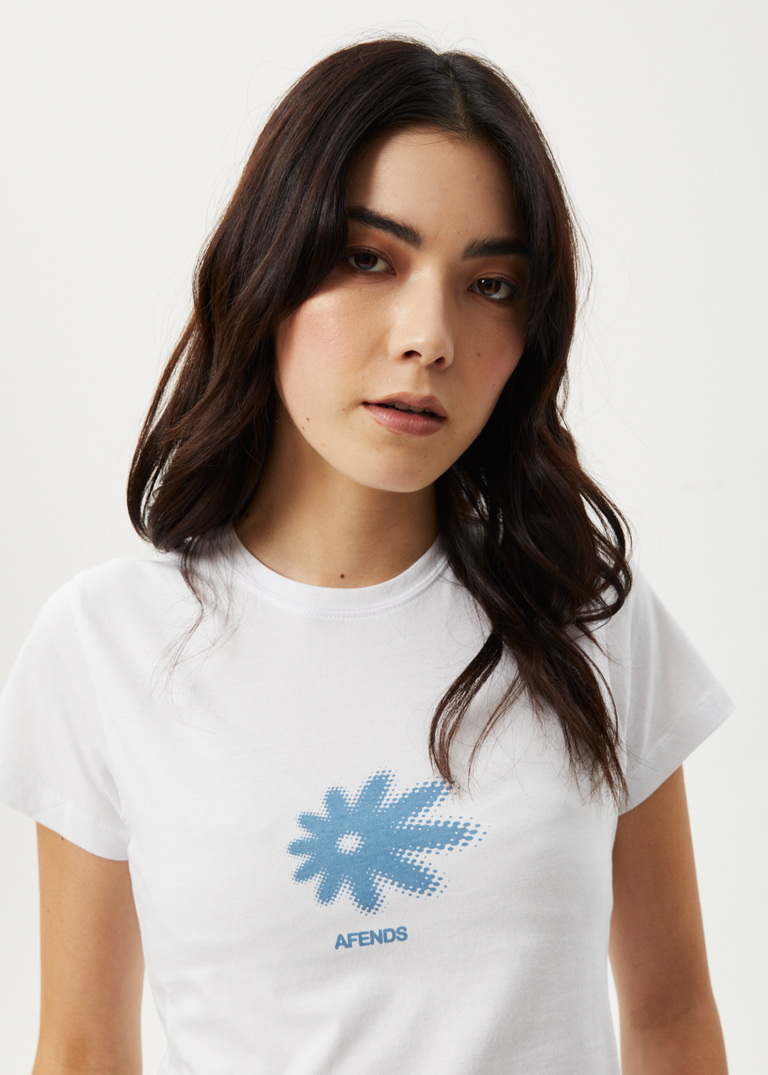 AFENDS Womens Petal - Baby Tee - White 