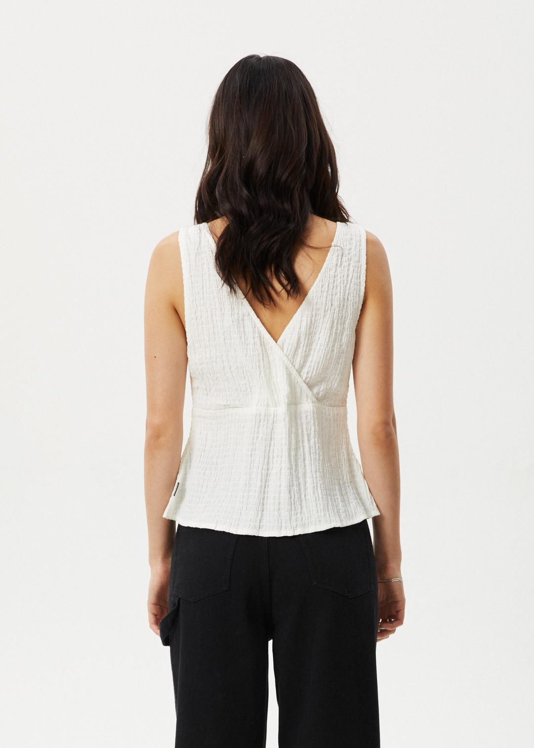 AFENDS Womens Focus - Sleeveless Top - White 