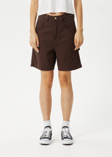 Afends Womens Emilie - Carpenter Shorts - Coffee - Afends womens emilie   carpenter shorts   coffee 