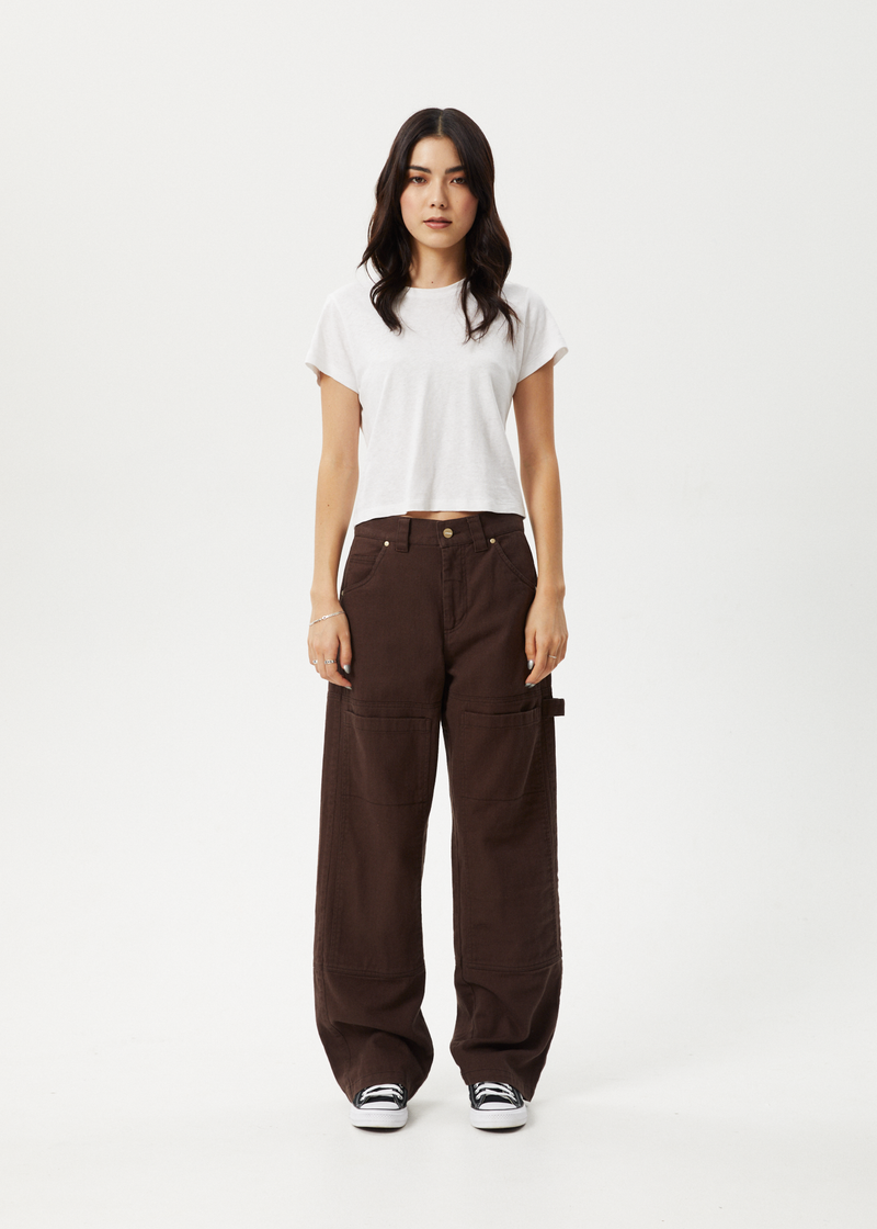 Afends Womens Moss - Carpenter Pant - Coffee