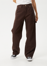 Afends Womens Moss - Carpenter Pant - Coffee - Afends womens moss   carpenter pant   coffee 