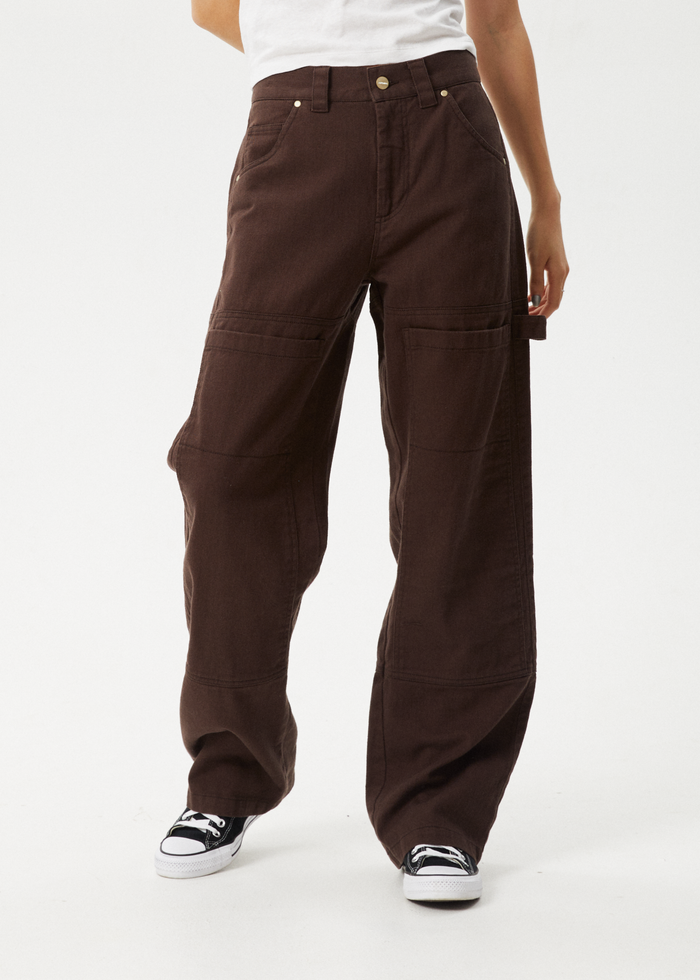 Afends Womens Moss - Carpenter Pant - Coffee 