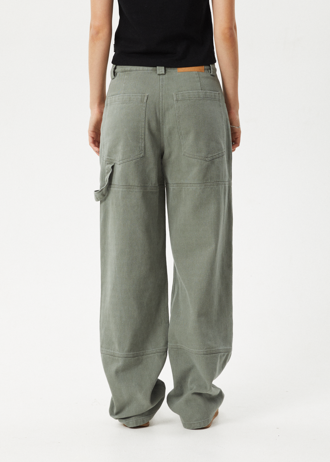 AFENDS Womens Moss - Carpenter Pants - Olive 