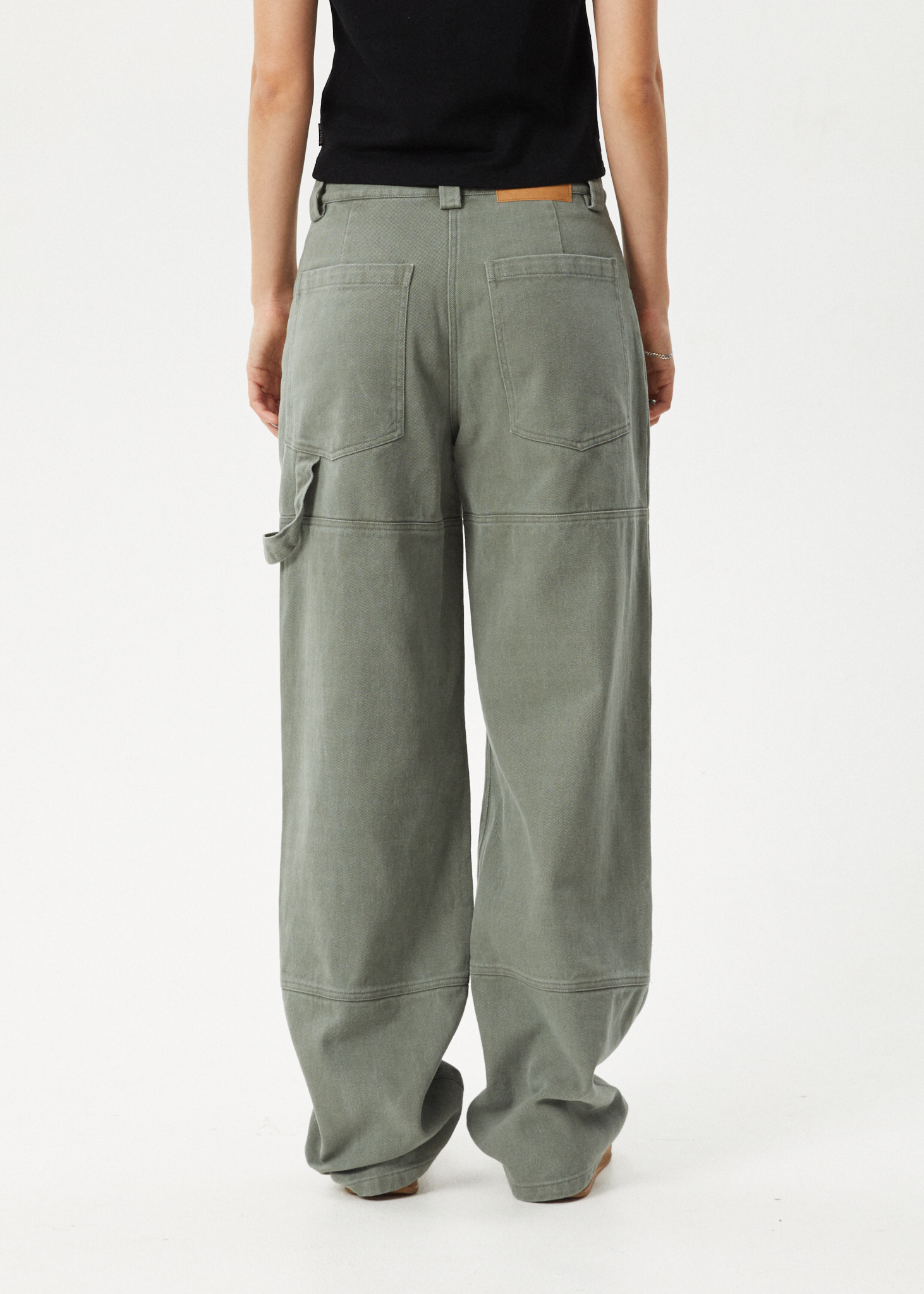 AFENDS Womens Moss - Workwear Pant - Olive