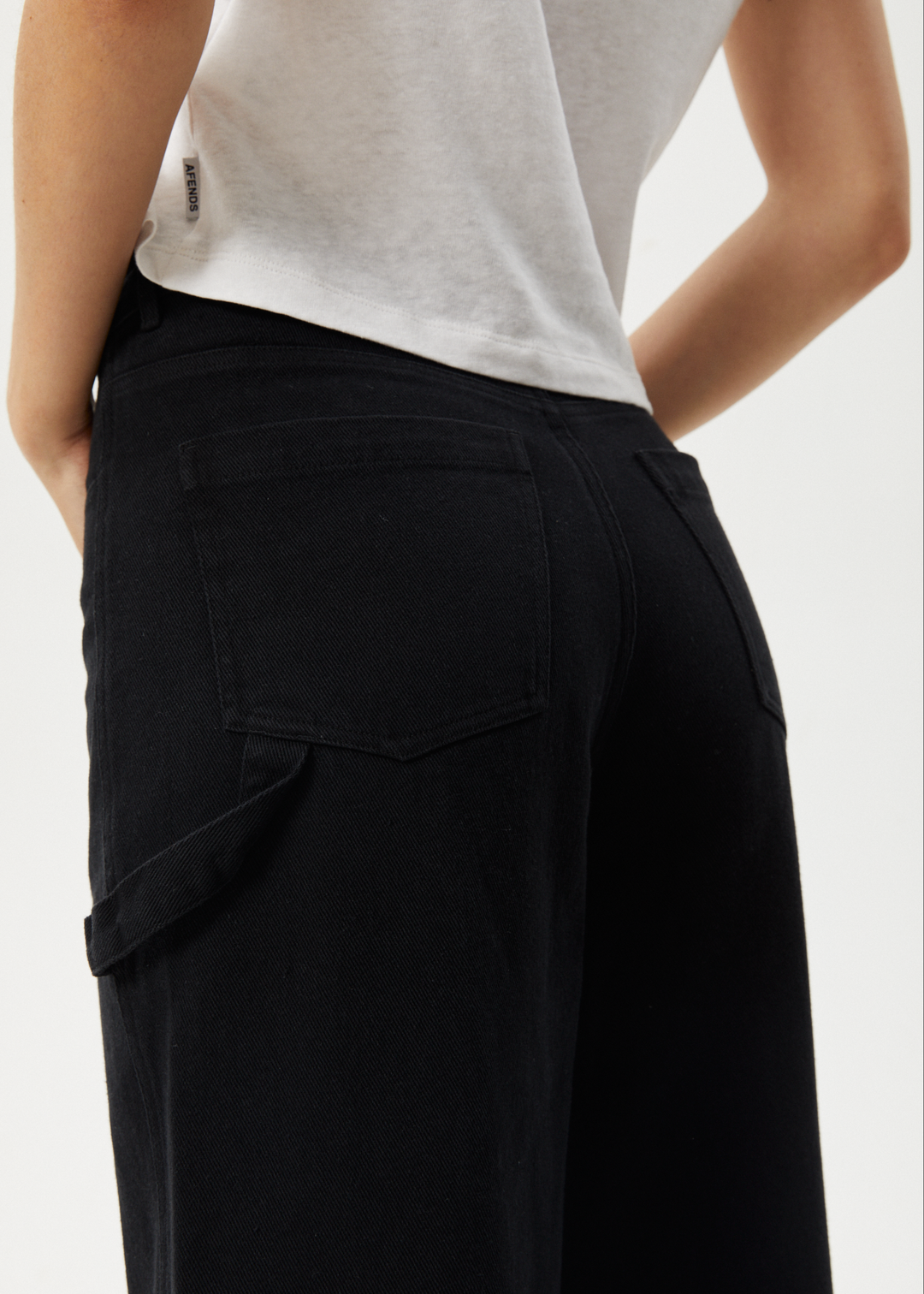 AFENDS Womens Roads - Carpenter Pants - Black 