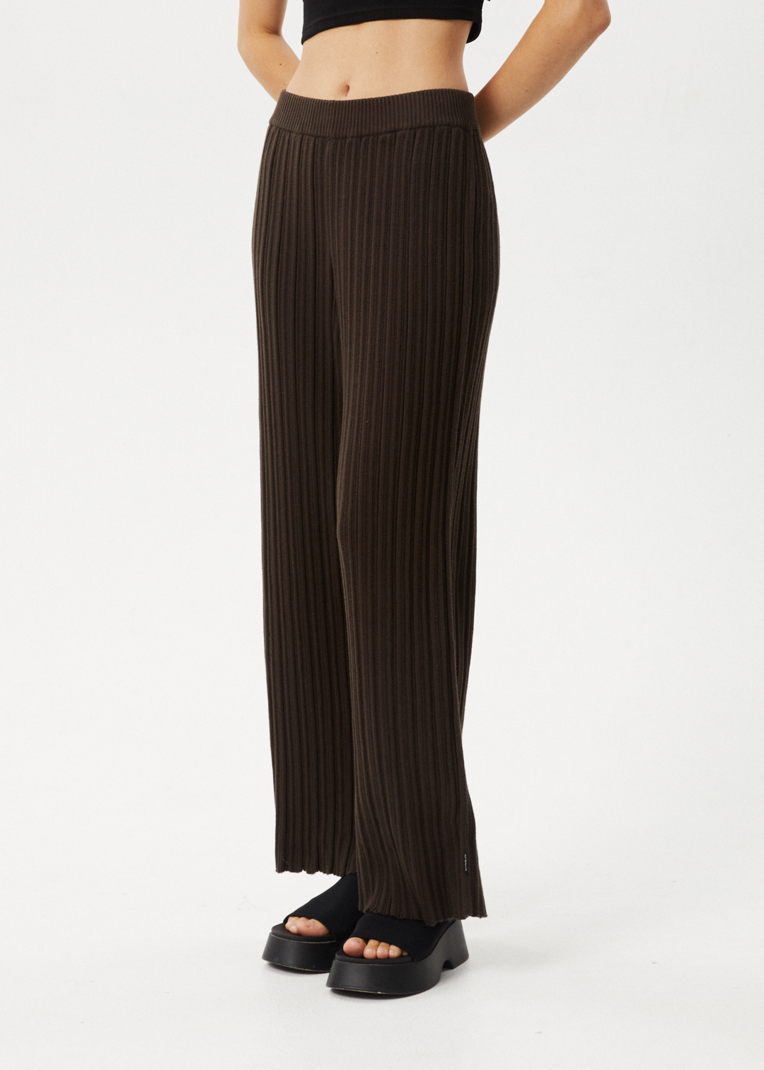 AFENDS Womens Landed - Knit Pants - Coffee 