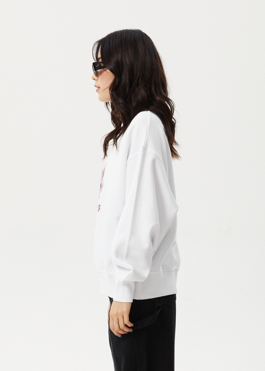 AFENDS Womens Bloom - Crew Neck - White 