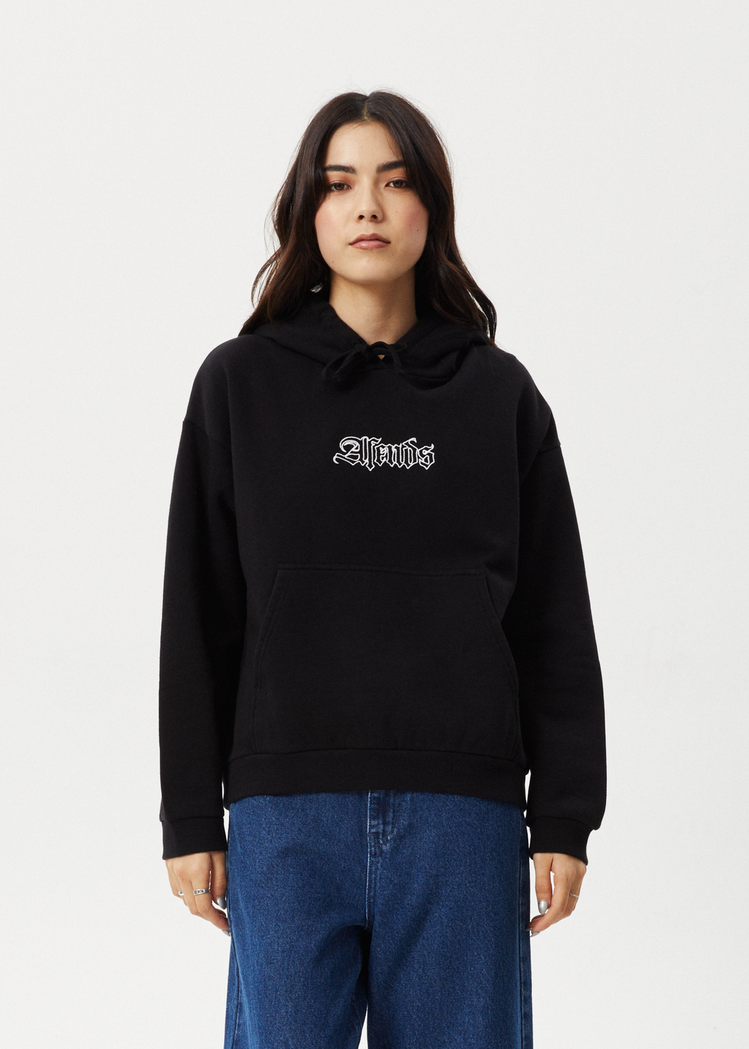 AFENDS Womens Burning - Pull On Hood - Black 