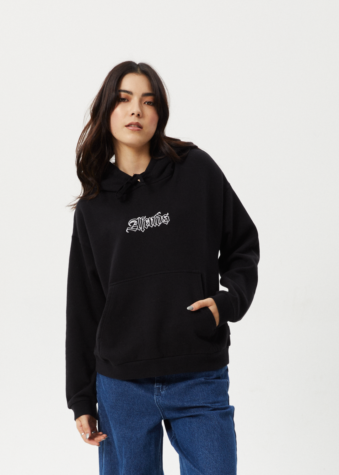 AFENDS Womens Burning - Pull On Hood - Black 