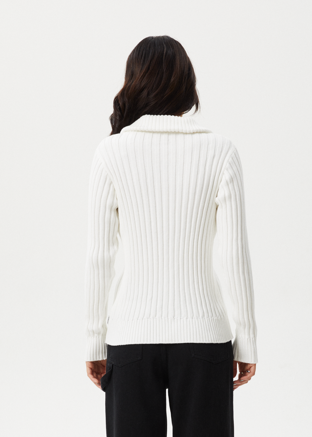 AFENDS Womens Vision - Knit Zip Through Cardigan - White 