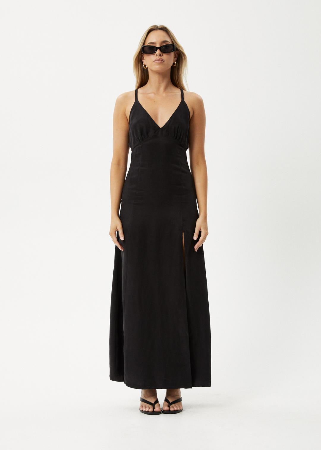 AFENDS Womens Grace - Cupro Maxi Dress - Black 