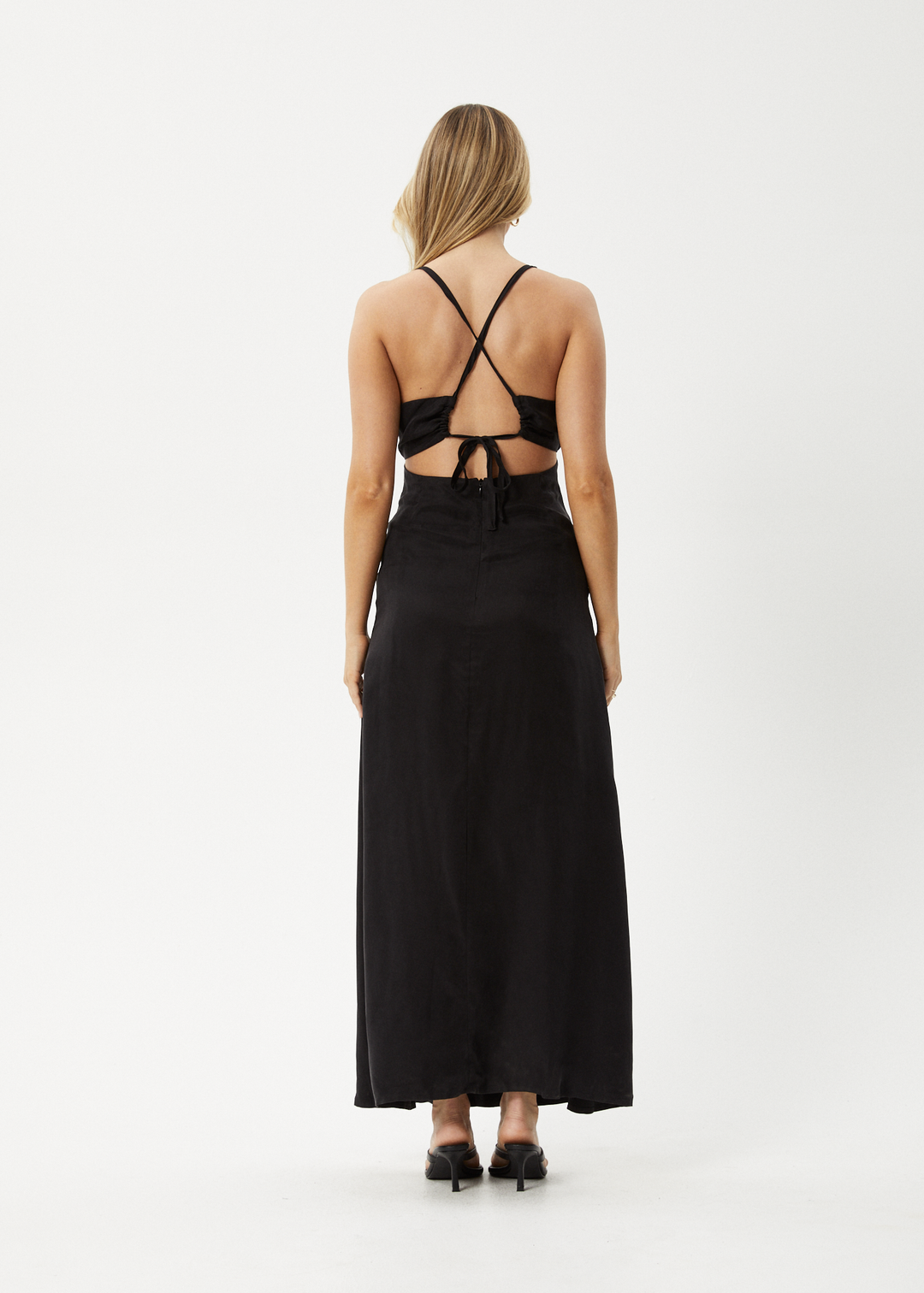 AFENDS Womens Grace - Cupro Maxi Dress - Black 