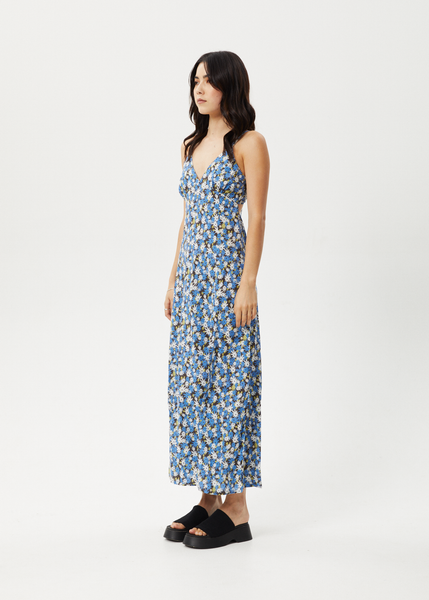 AFENDS Womens Petal - Maxi Dress - Lake Floral - Afends AU.