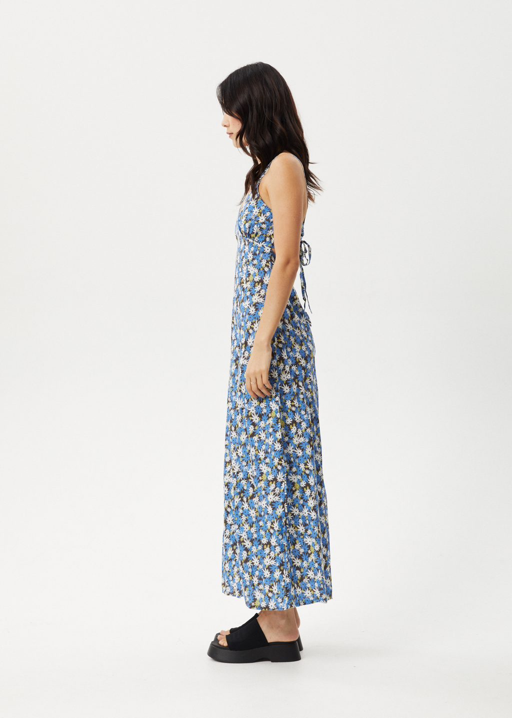 AFENDS Womens Petal - Maxi Dress - Lake Floral 