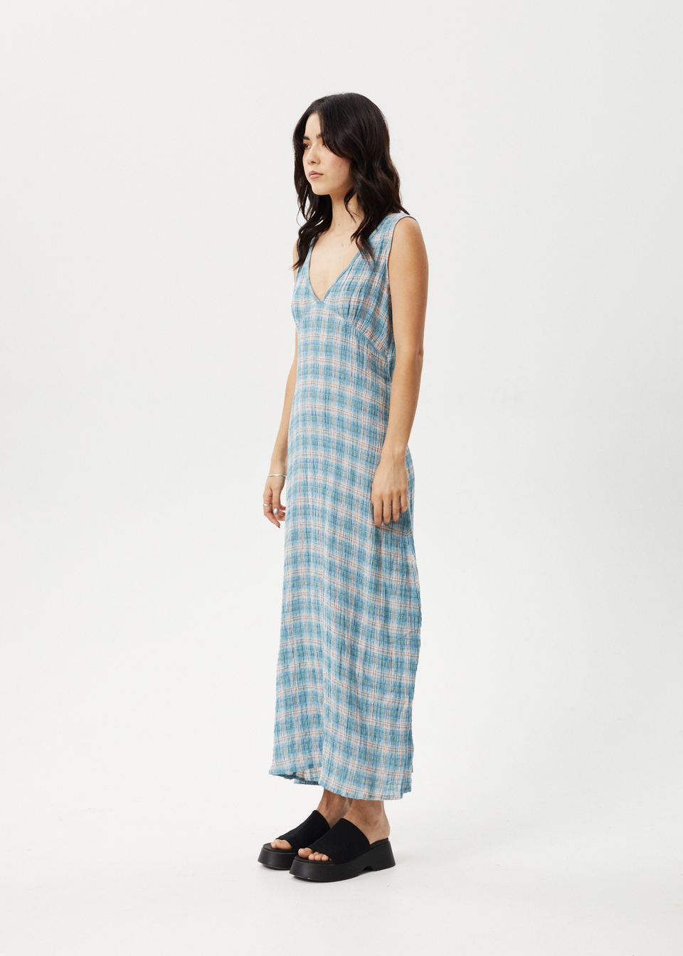 AFENDS Womens Check Out - One Piece - Red Check