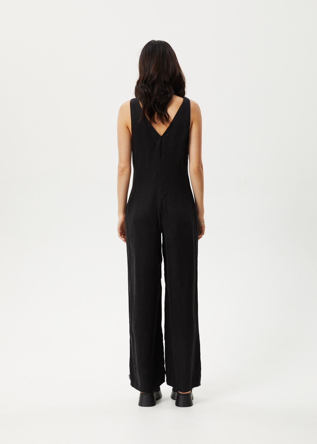 AFENDS Womens Grace - Cupro Jumpsuit - Black 