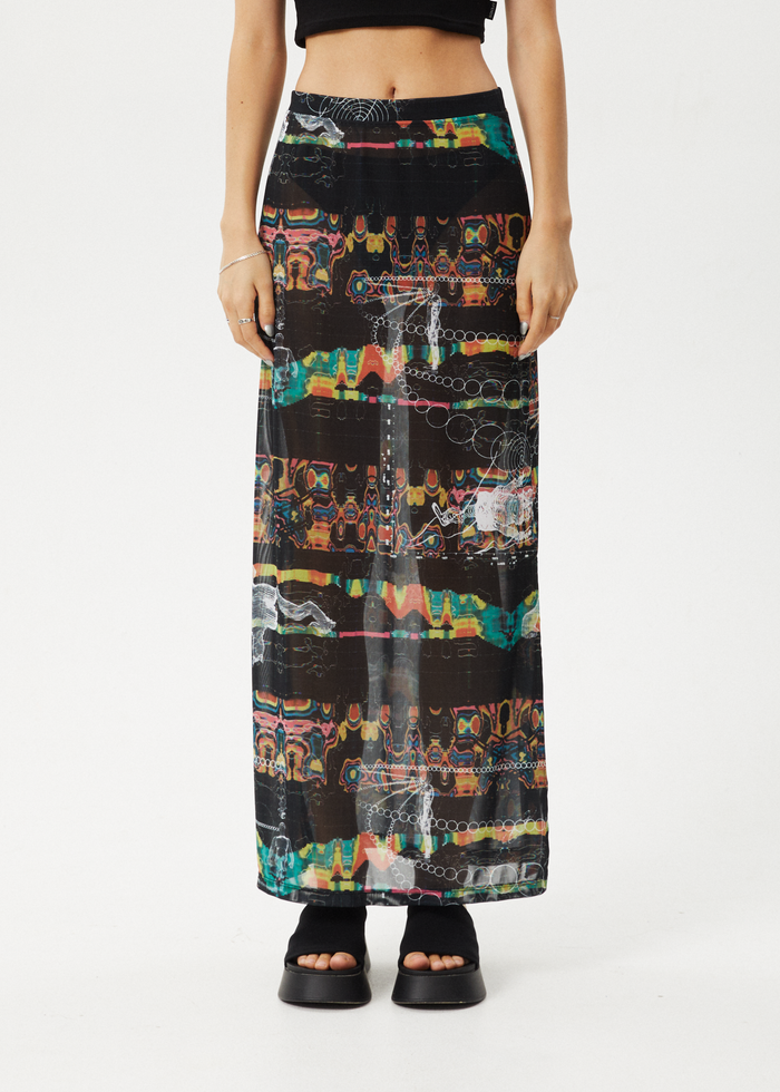 Afends Womens Astral - Sheer Maxi Skirt - Black 
