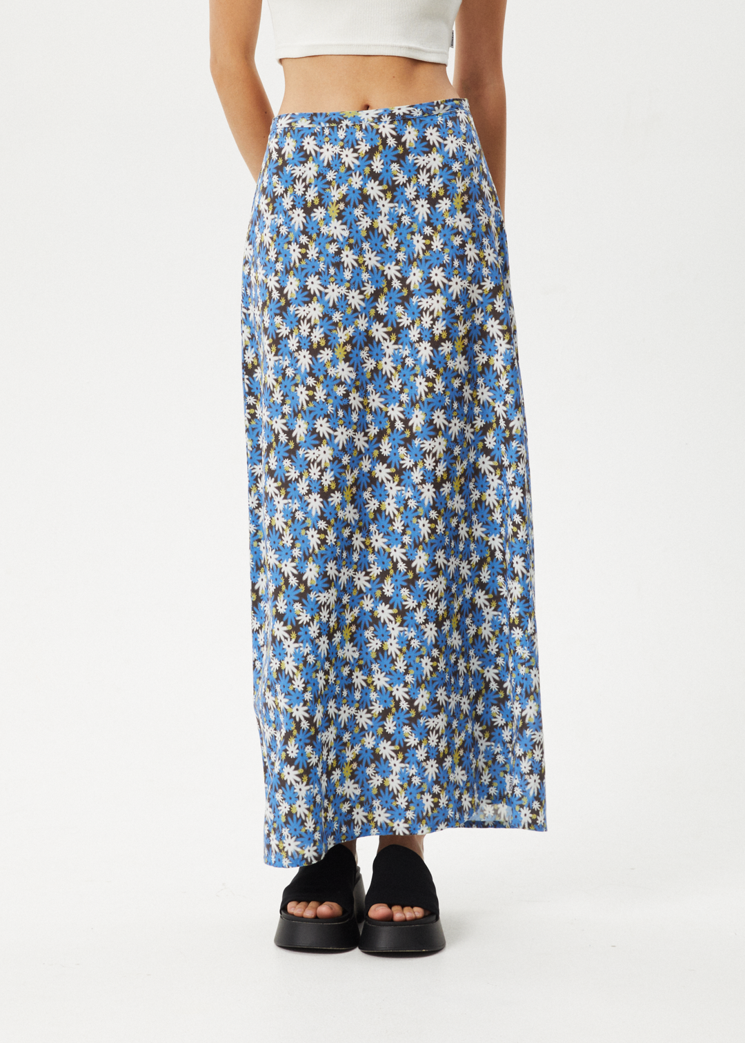 AFENDS Womens Petal - Maxi Skirt - Lake Floral 