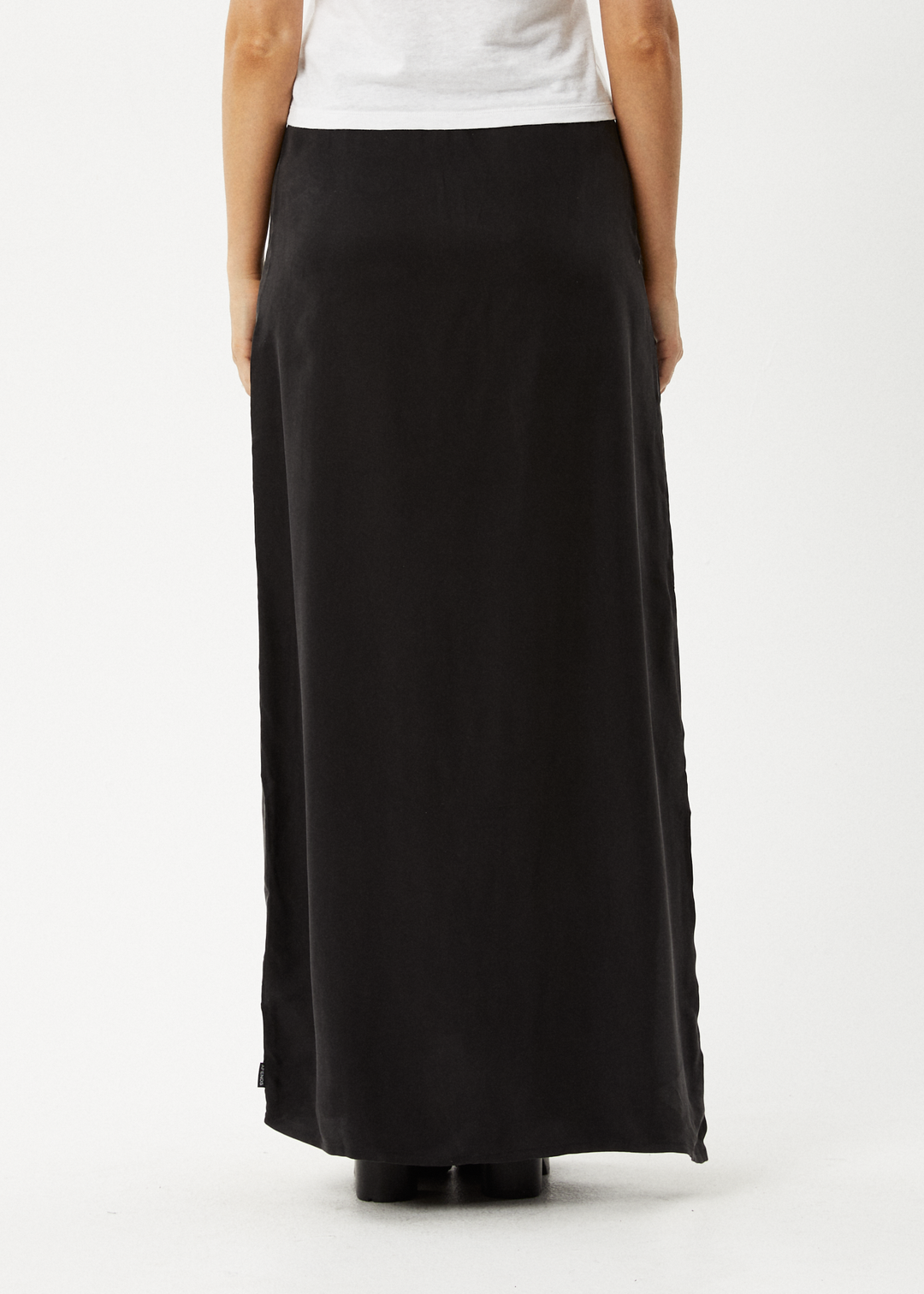 AFENDS Womens Grace - Cupro Maxi Skirt - Black 