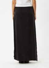 AFENDS Womens Grace - Cupro Maxi Skirt - Black - Afends womens grace   cupro maxi skirt   black 