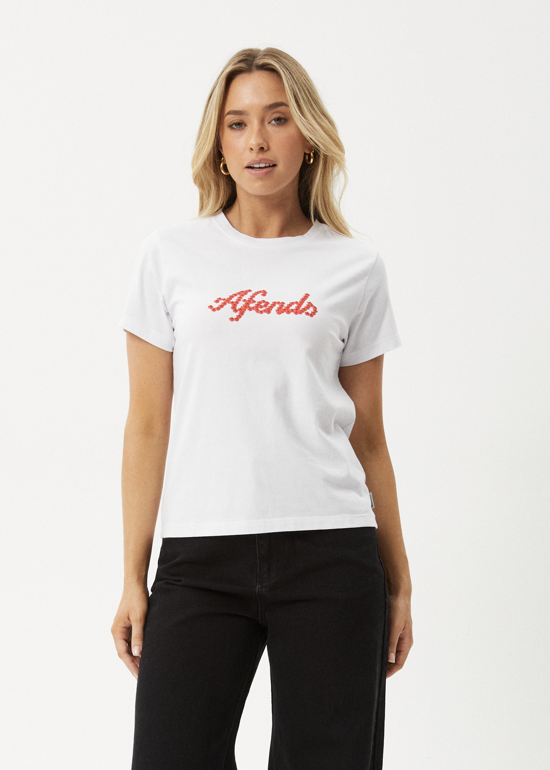 AFENDS Womens Garden Buds - Classic T-Shirt - White 